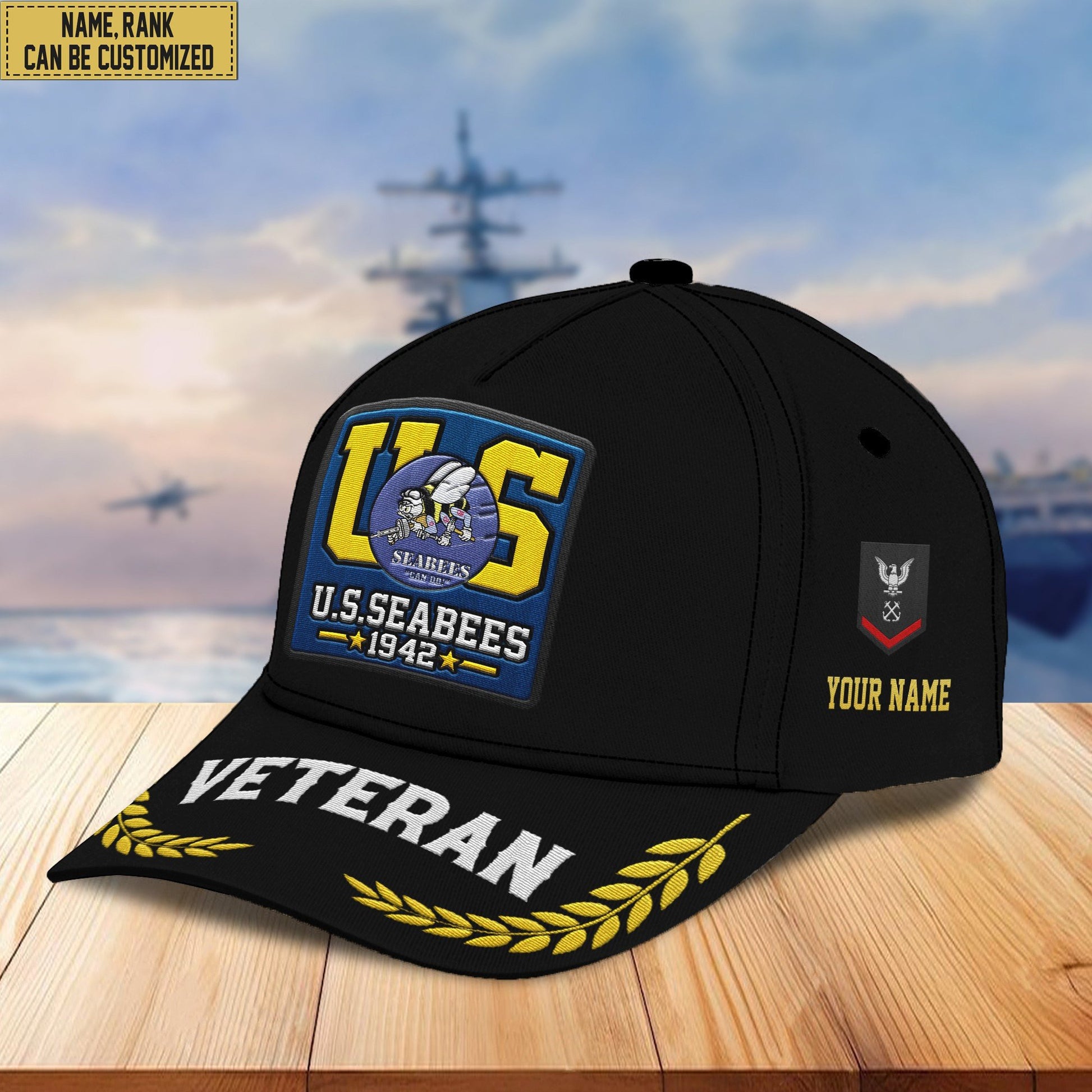 Premium Custom US Seabees Embroidered Hats VPVC306909, Gifts For Seabees, Best Gifts On Father's Day, Armed Forces Day, Independence Day, Veterans Day.