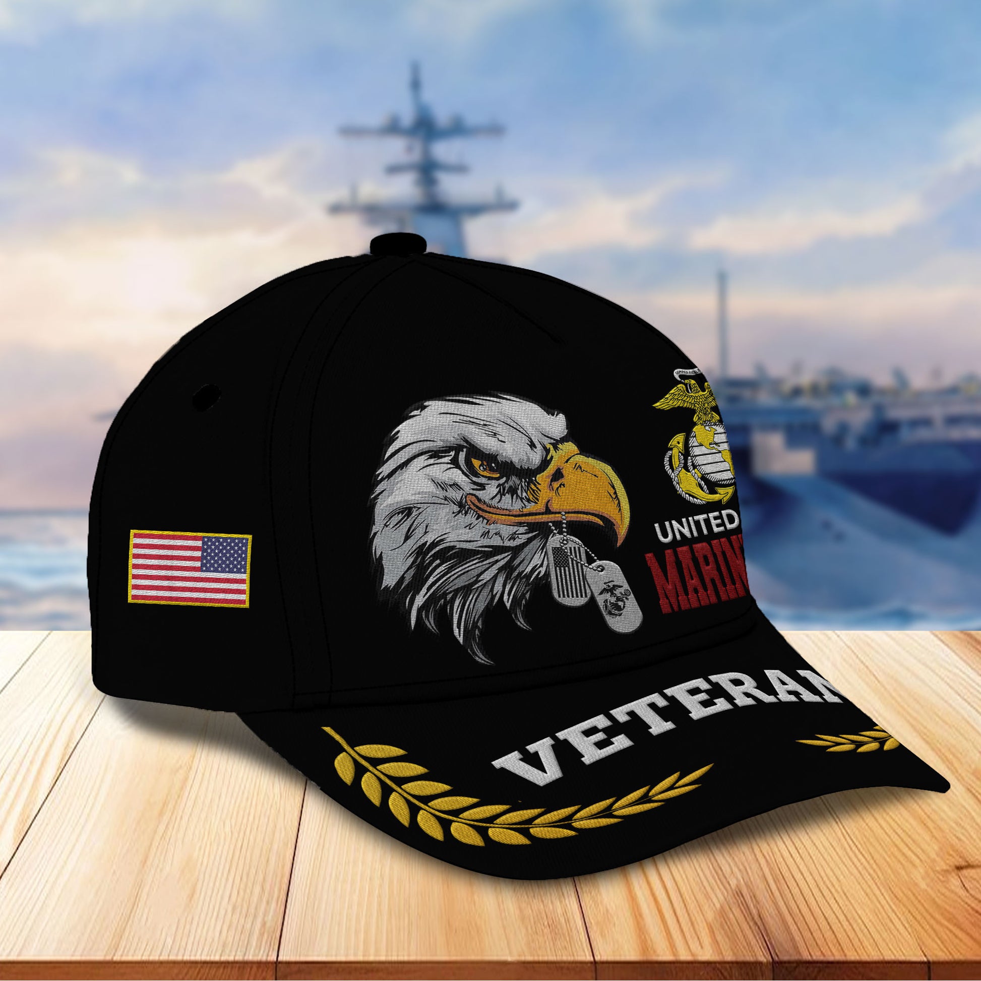 Unique Custom Name, Rank, Year, USMC Embroidered Hats VPVC307003, Gifts For Marine Veteran, Best Gifts On Father's Day, Independence Day, Veterans Day.