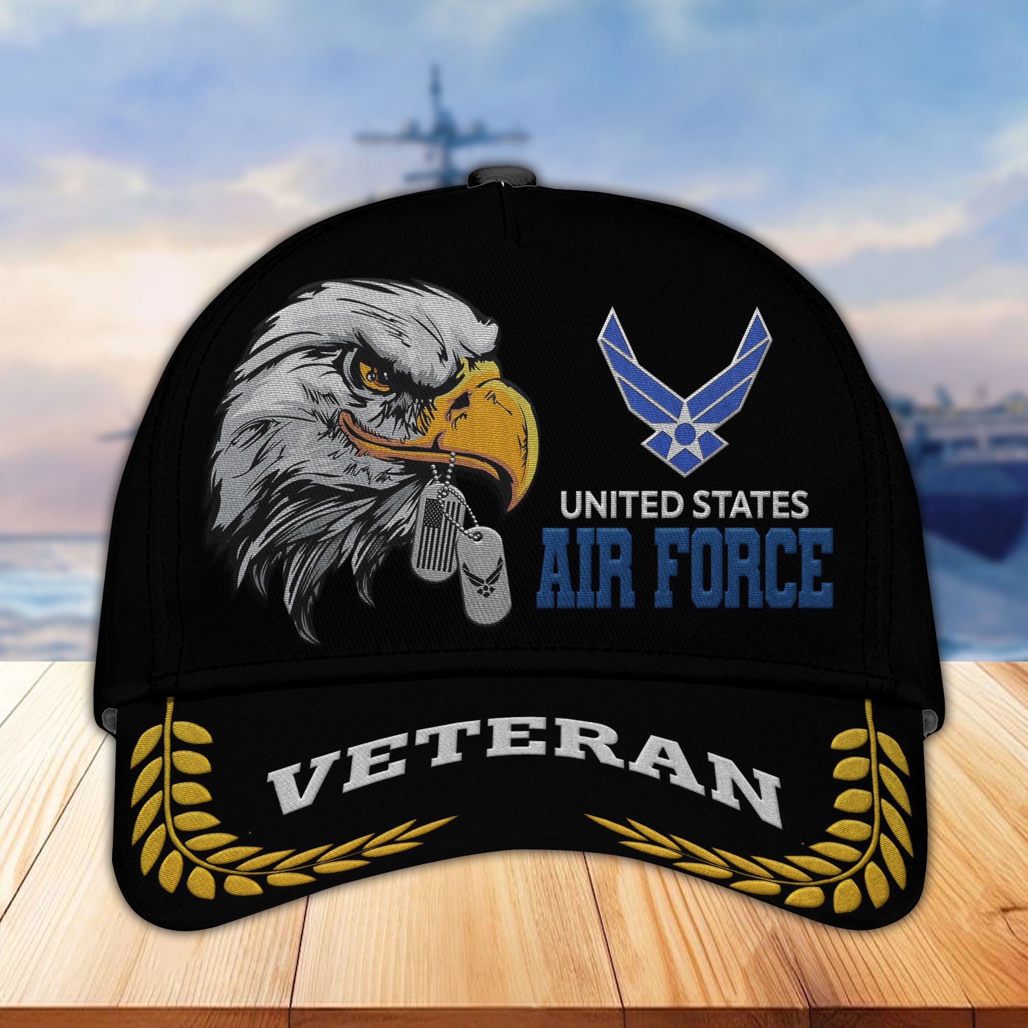Unique Custom Name, Rank, Year, USAF Embroidered Hats VPVC307012, Gifts For Air Force Veteran, Best Gifts On Father's Day, Independence Day, Veterans Day.