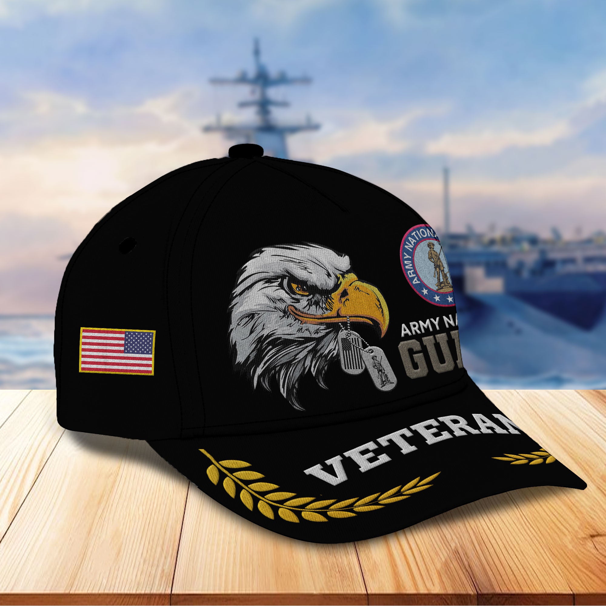 Unique Custom Name, Rank, Year, US Army National Guard Embroidered Hats VPVC307008, Gifts For Army National Guard Veteran, Best Gifts On Father's Day, Independence Day, Veterans Day.