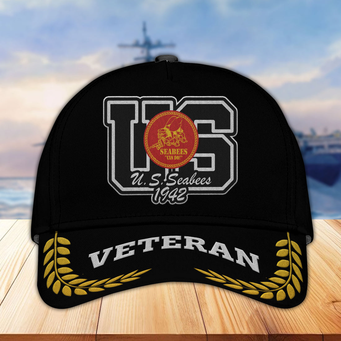 Premium Custom US Seabees Embroidered Hats VPVC307109, Gifts For Seabees Veteran, Best Gifts On Father's Day, Armed Forces Day, Independence Day, Veterans Day.