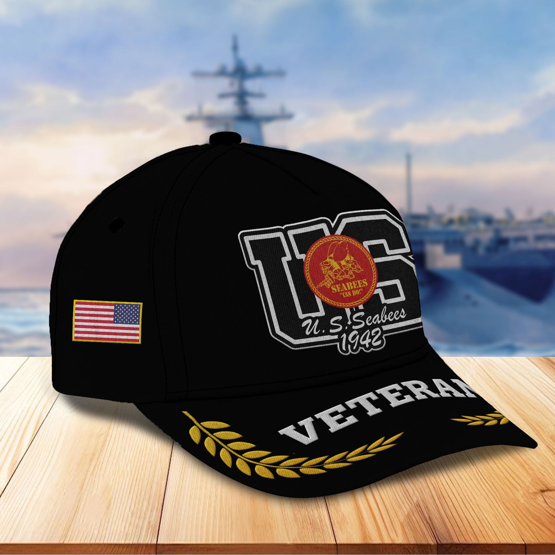 Premium Custom US Seabees Embroidered Hats VPVC307109, Gifts For Seabees Veteran, Best Gifts On Father's Day, Armed Forces Day, Independence Day, Veterans Day.