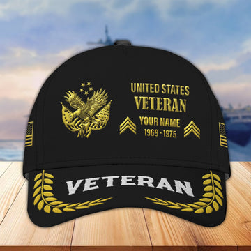 US Veteran Custom Embroidered Hats VPVC307207, Gifts For US Veteran, Best Gifts On Father's Day, Armed Forces Day, Independence Day, Veterans Day.
