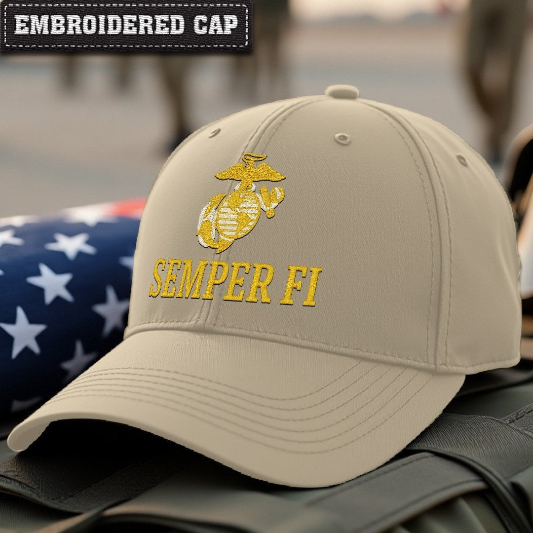 Premium USMC Embroidered Hats VPVC307836, Gifts For Marine Veteran, Gifts On Father's Day, Armed Forces Day, Independence Day, Veterans Day.
