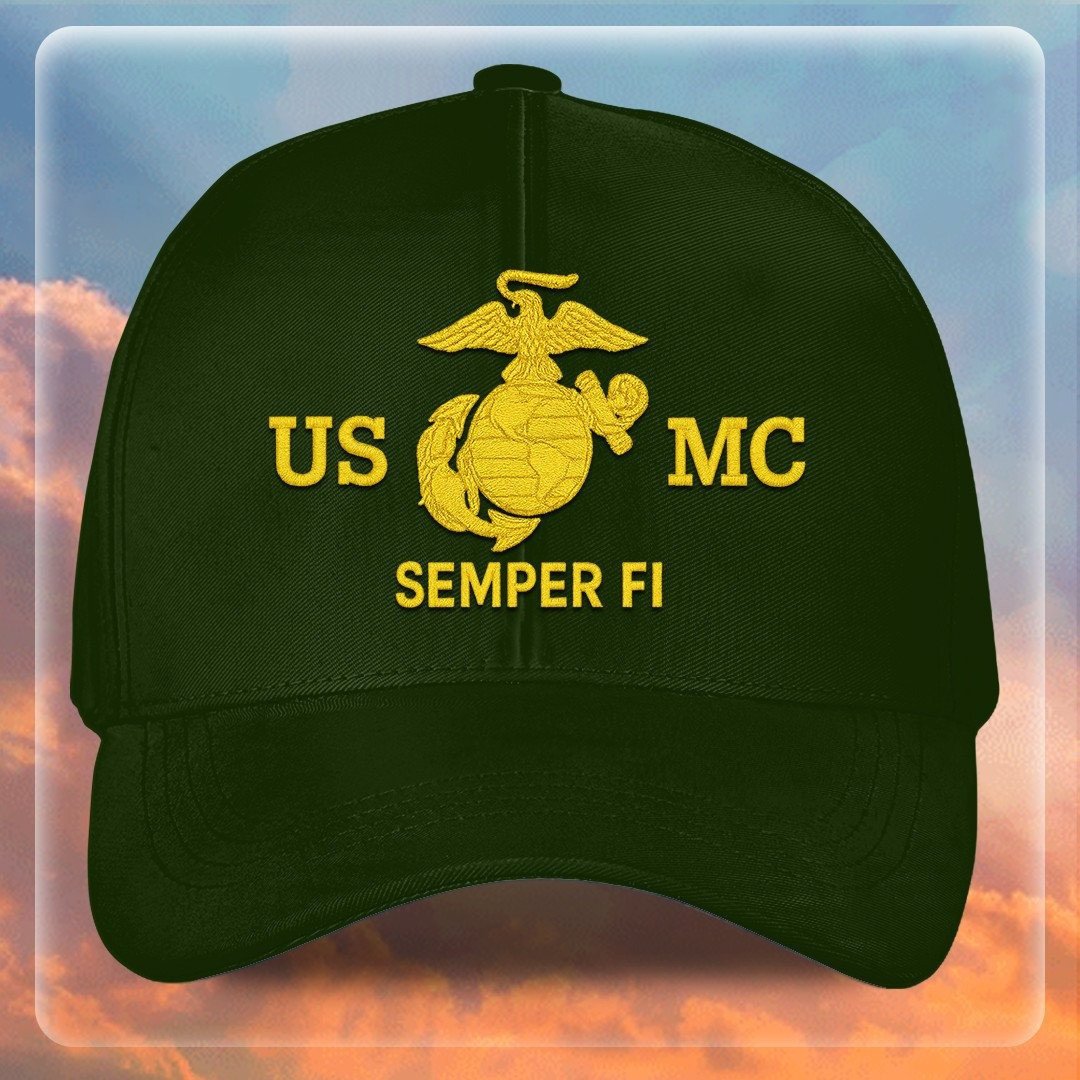Premium USMC Embroidered Hats VPVC307855, Gifts For Marine Veteran, Gifts On Father's Day, Armed Forces Day, Independence Day, Veterans Day.