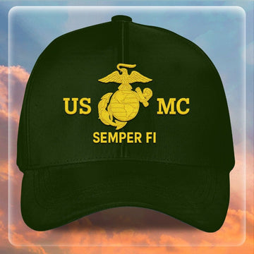 Premium USMC Embroidered Hats VPVC307855, Gifts For Marine Veteran, Gifts On Father's Day, Armed Forces Day, Independence Day, Veterans Day.