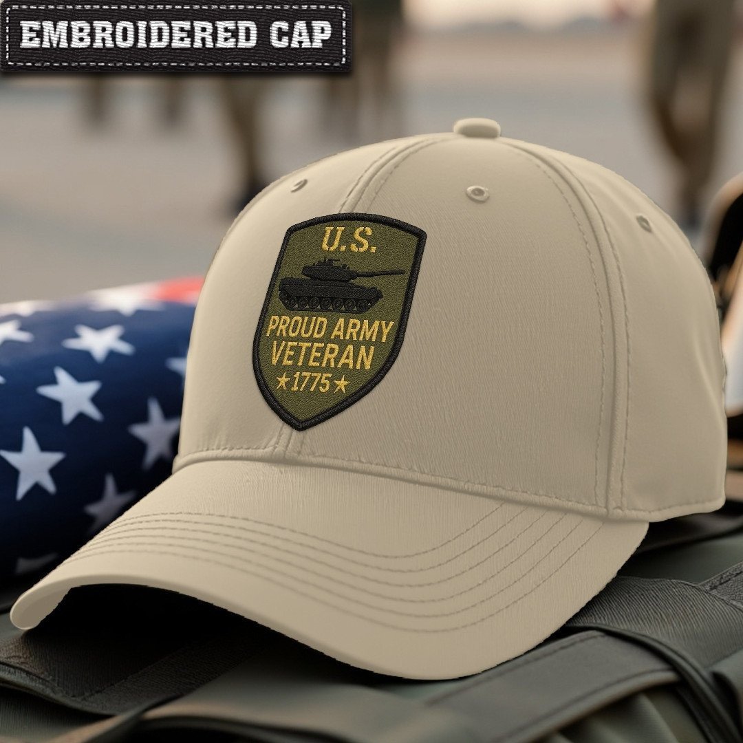 Premium US Army Embroidered Hats VPVC307965, Gifts For Army Veteran, Gifts On Father's Day, Armed Forces Day, Independence Day, Veterans Day.