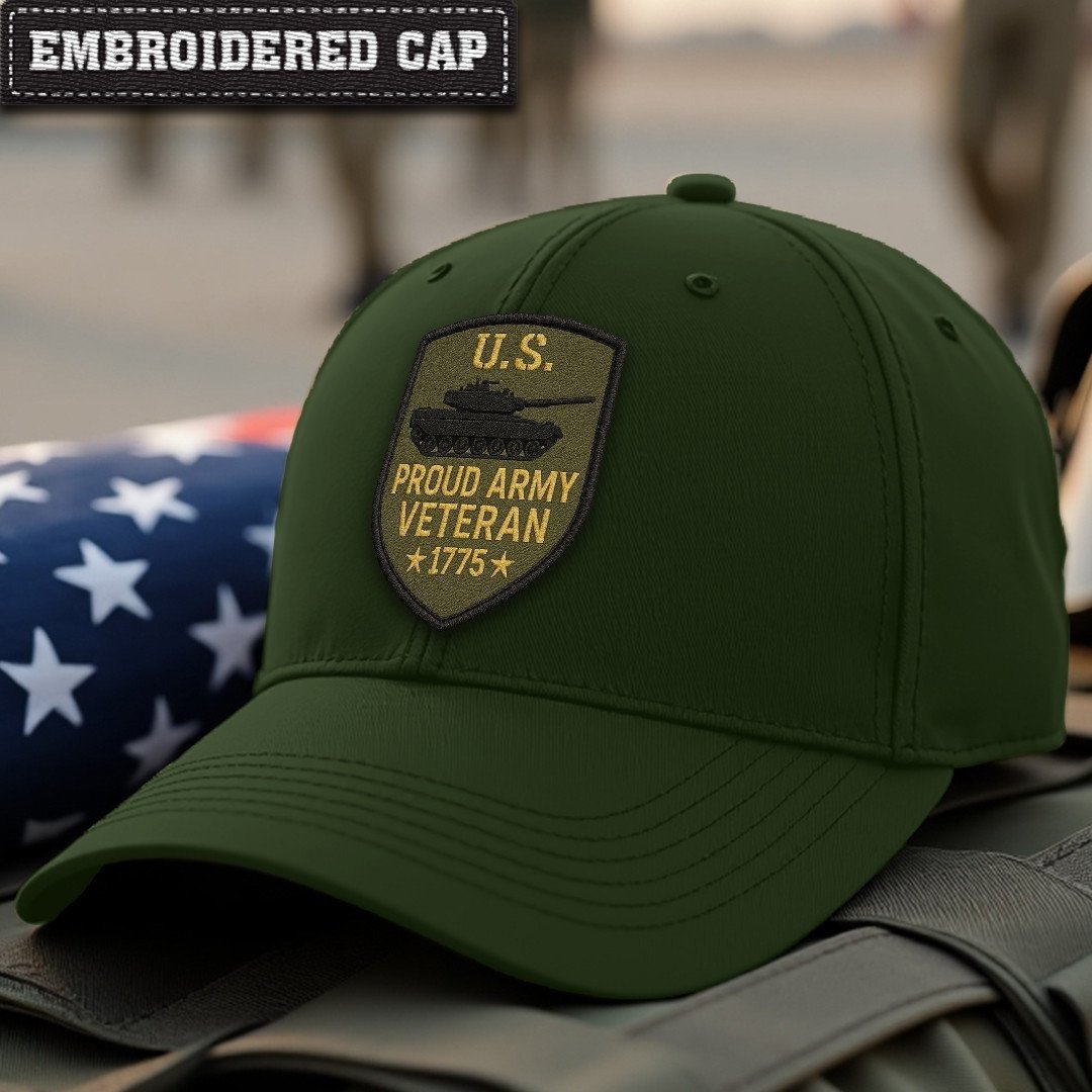Premium US Army Embroidered Hats VPVC307966, Gifts For Army Veteran, Gifts On Father's Day, Armed Forces Day, Independence Day, Veterans Day.