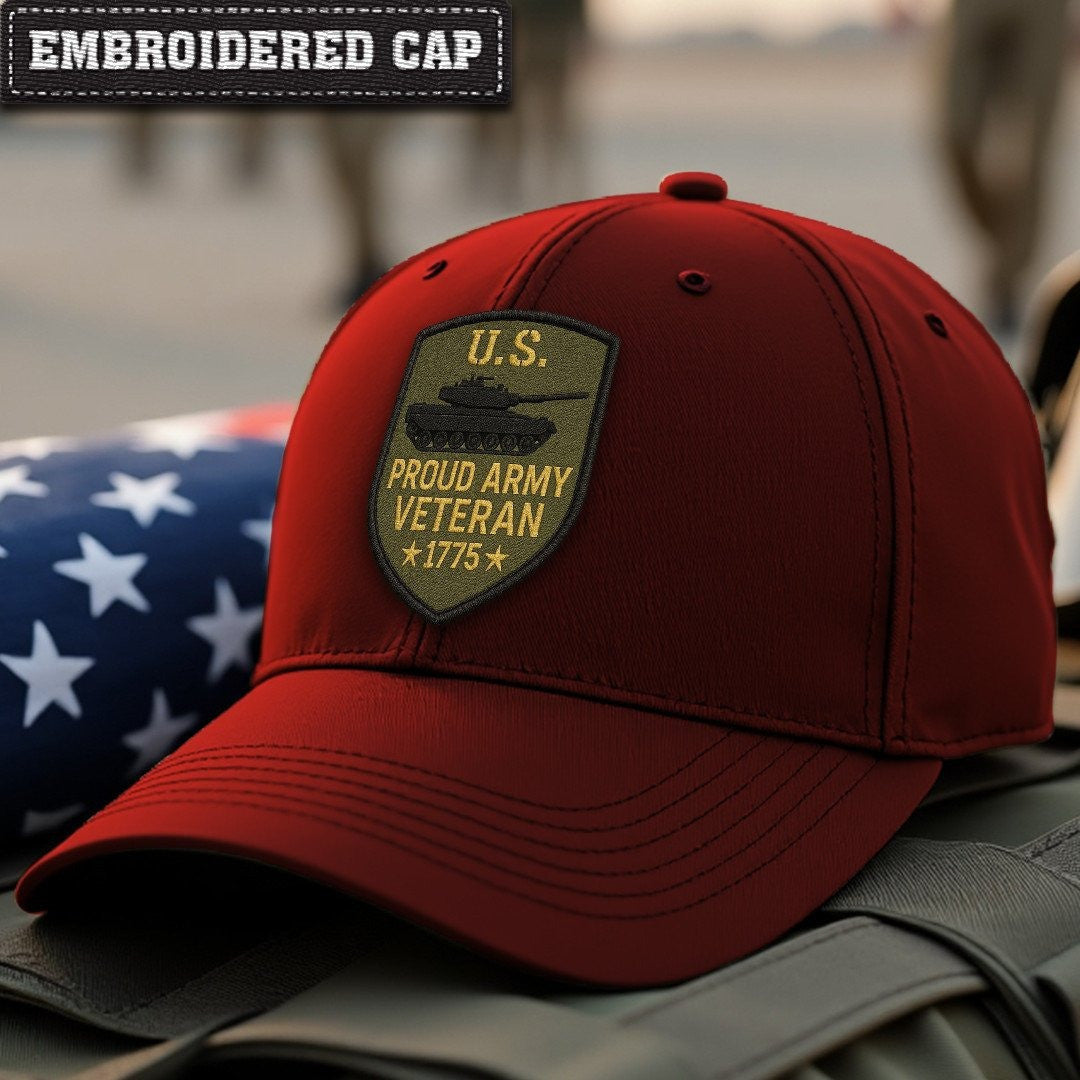 Premium US Army Embroidered Hats VPVC307968, Gifts For Army Veteran, Gifts On Father's Day, Armed Forces Day, Independence Day, Veterans Day.