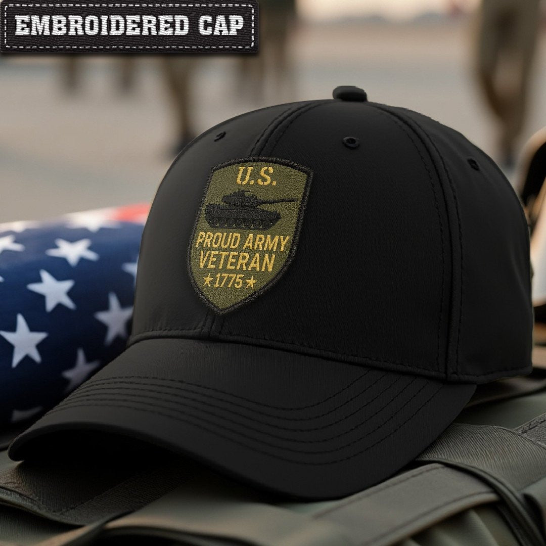 Premium US Army Embroidered Hats VPVC307969, Gifts For Army Veteran, Gifts On Father's Day, Armed Forces Day, Independence Day, Veterans Day.