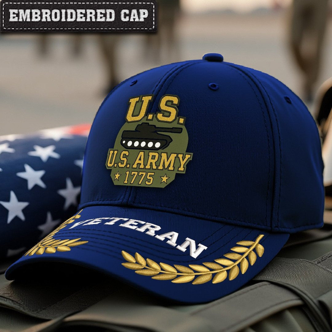 Premium US Army Embroidered Hats VPVC307975, Gifts For Army Veteran, Gifts On Father's Day, Armed Forces Day, Independence Day, Veterans Day.