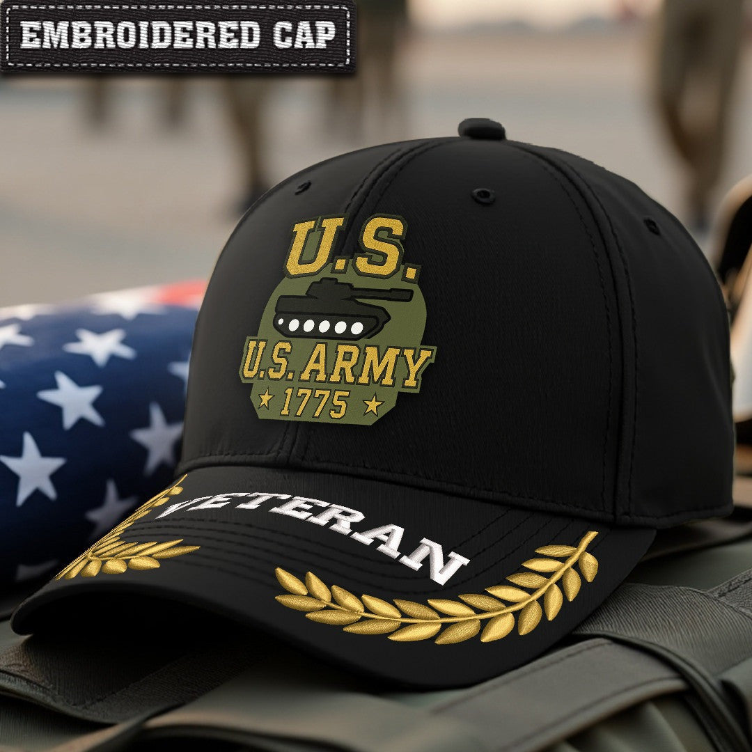 Premium US Army Embroidered Hats VPVC307977, Gifts For Army Veteran, Gifts On Father's Day, Armed Forces Day, Independence Day, Veterans Day.