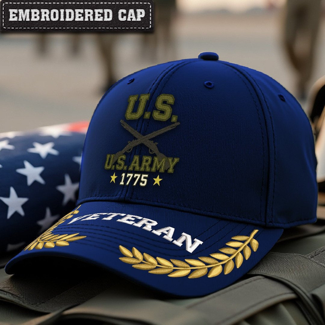 Premium US Army Embroidered Hats VPVC307978, Gifts For Army Veteran, Gifts On Father's Day, Armed Forces Day, Independence Day, Veterans Day.