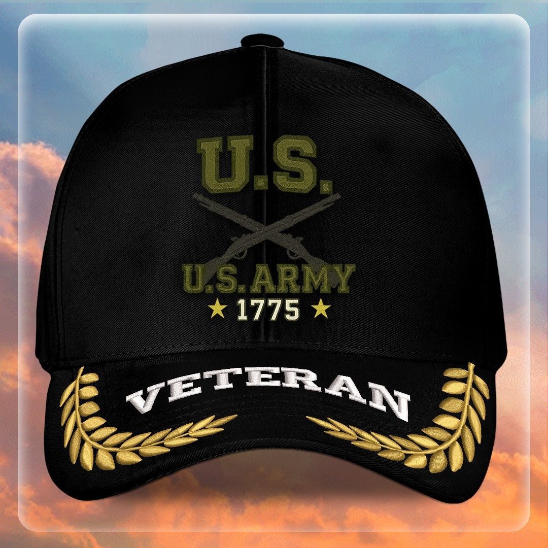 Premium US Army Embroidered Hats VPVC307980, Gifts For Army Veteran, Gifts On Father's Day, Armed Forces Day, Independence Day, Veterans Day.