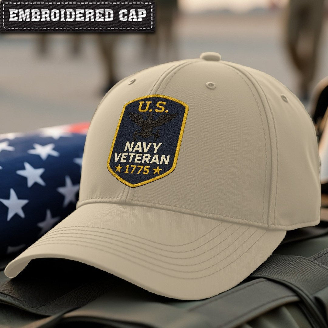 Premium US Navy Embroidered Hats VPVC307984, Gifts For Navy Veteran, Gifts On Father's Day, Armed Forces Day, Independence Day, Veterans Day.