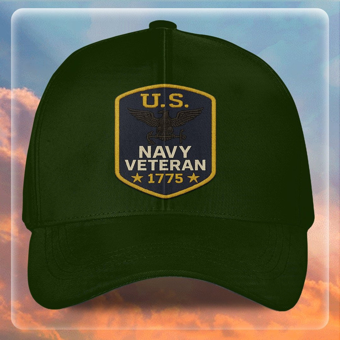 Premium US Navy Embroidered Hats VPVC307985, Gifts For Navy Veteran, Gifts On Father's Day, Armed Forces Day, Independence Day, Veterans Day.