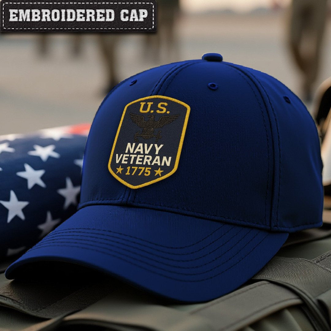 Premium US Navy Embroidered Hats VPVC307986, Gifts For Navy Veteran, Gifts On Father's Day, Armed Forces Day, Independence Day, Veterans Day.