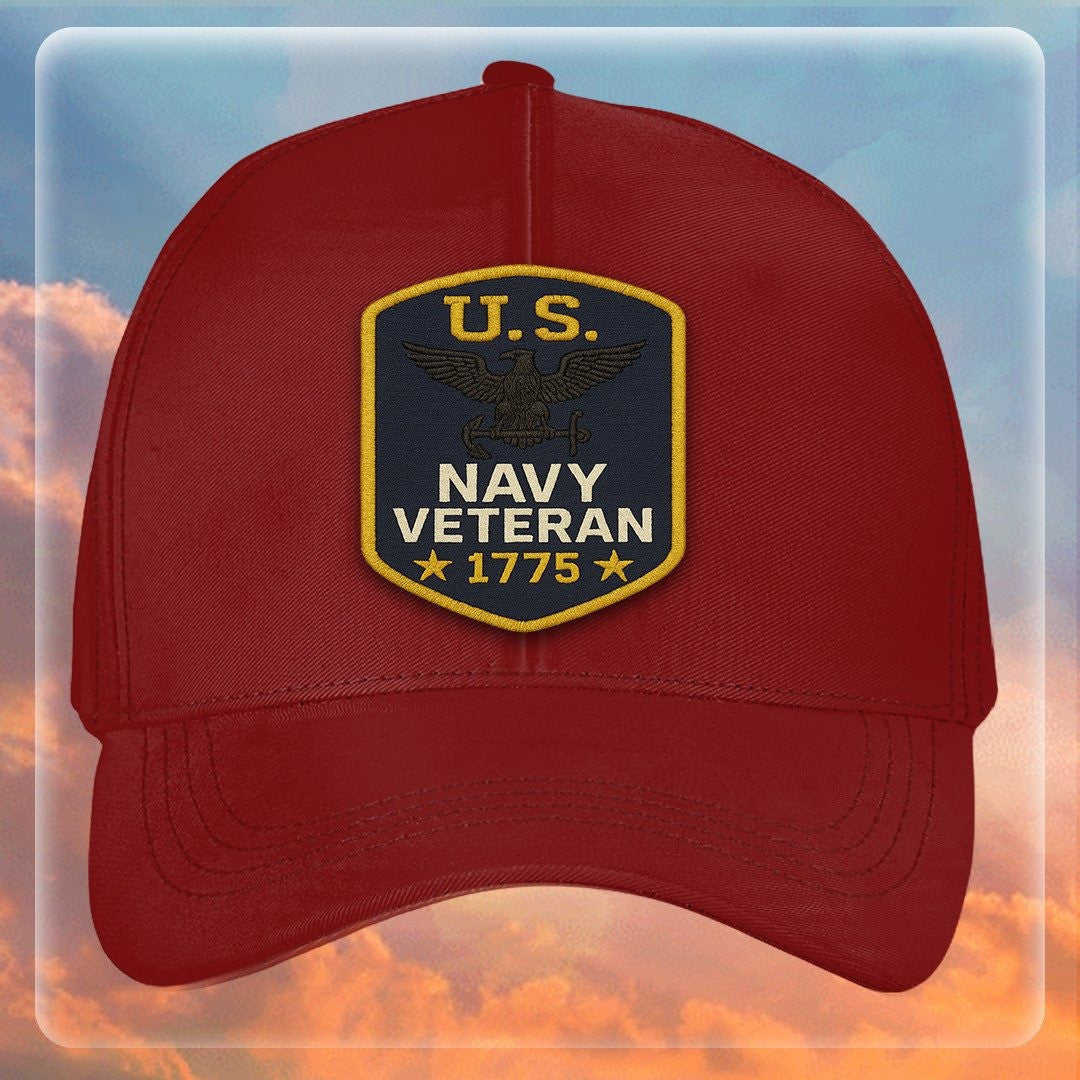 Premium US Navy Embroidered Hats VPVC307987, Gifts For Navy Veteran, Gifts On Father's Day, Armed Forces Day, Independence Day, Veterans Day.