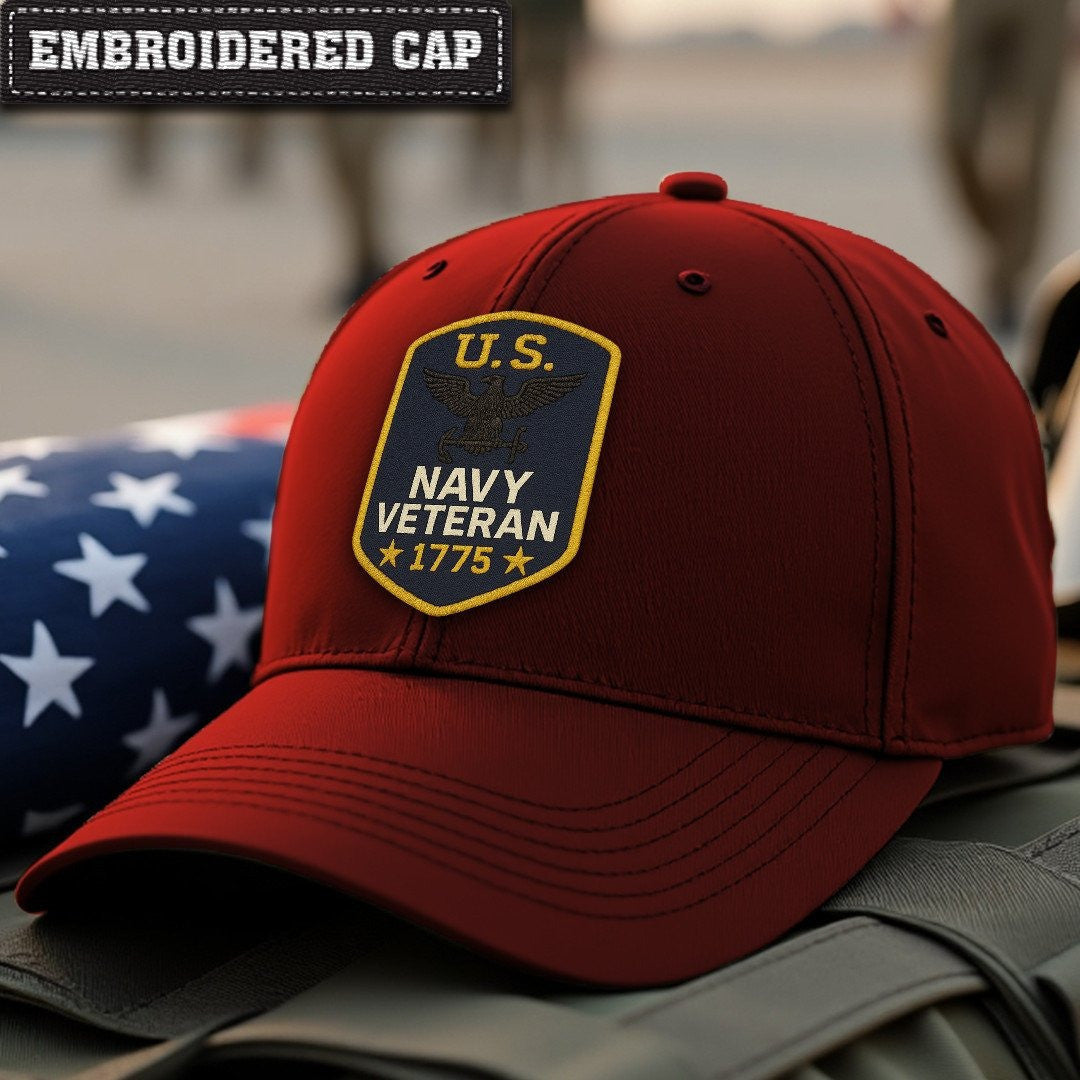 Premium US Navy Embroidered Hats VPVC307987, Gifts For Navy Veteran, Gifts On Father's Day, Armed Forces Day, Independence Day, Veterans Day.
