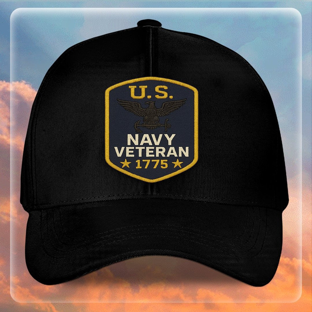 Premium US Navy Embroidered Hats VPVC307988, Gifts For Navy Veteran, Gifts On Father's Day, Armed Forces Day, Independence Day, Veterans Day.