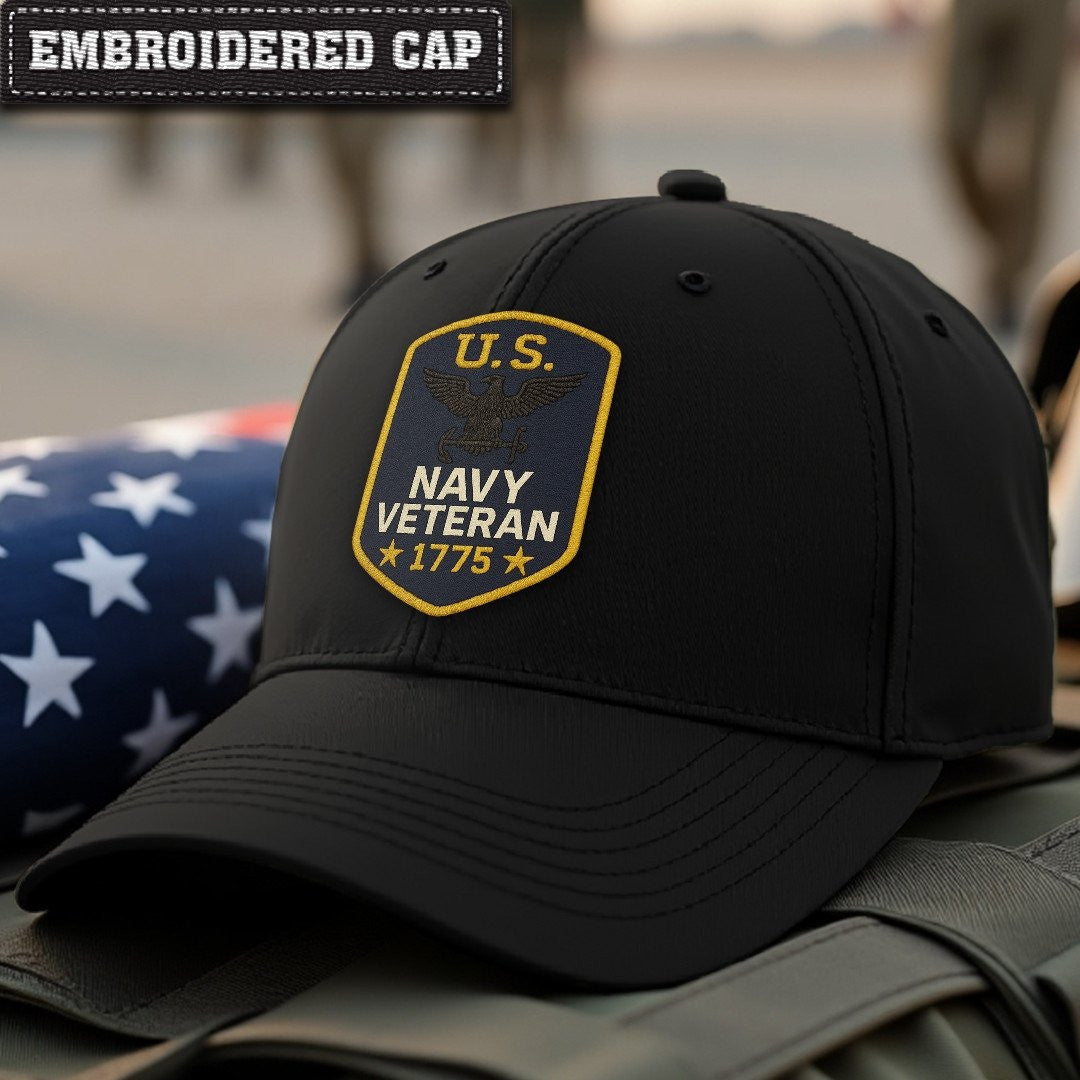 Premium US Navy Embroidered Hats VPVC307988, Gifts For Navy Veteran, Gifts On Father's Day, Armed Forces Day, Independence Day, Veterans Day.