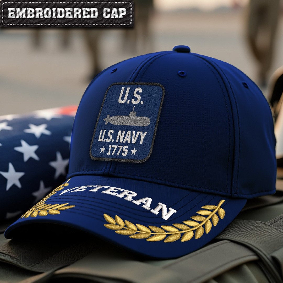Premium US Navy Embroidered Hats VPVC307989, Gifts For Navy Veteran, Gifts On Father's Day, Armed Forces Day, Independence Day, Veterans Day.
