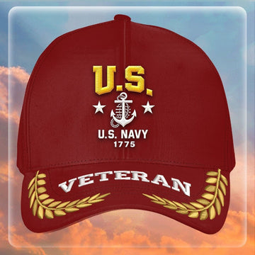 Premium US Navy Embroidered Hats VPVC307993, Gifts For Navy Veteran, Gifts On Father's Day, Armed Forces Day, Independence Day, Veterans Day.