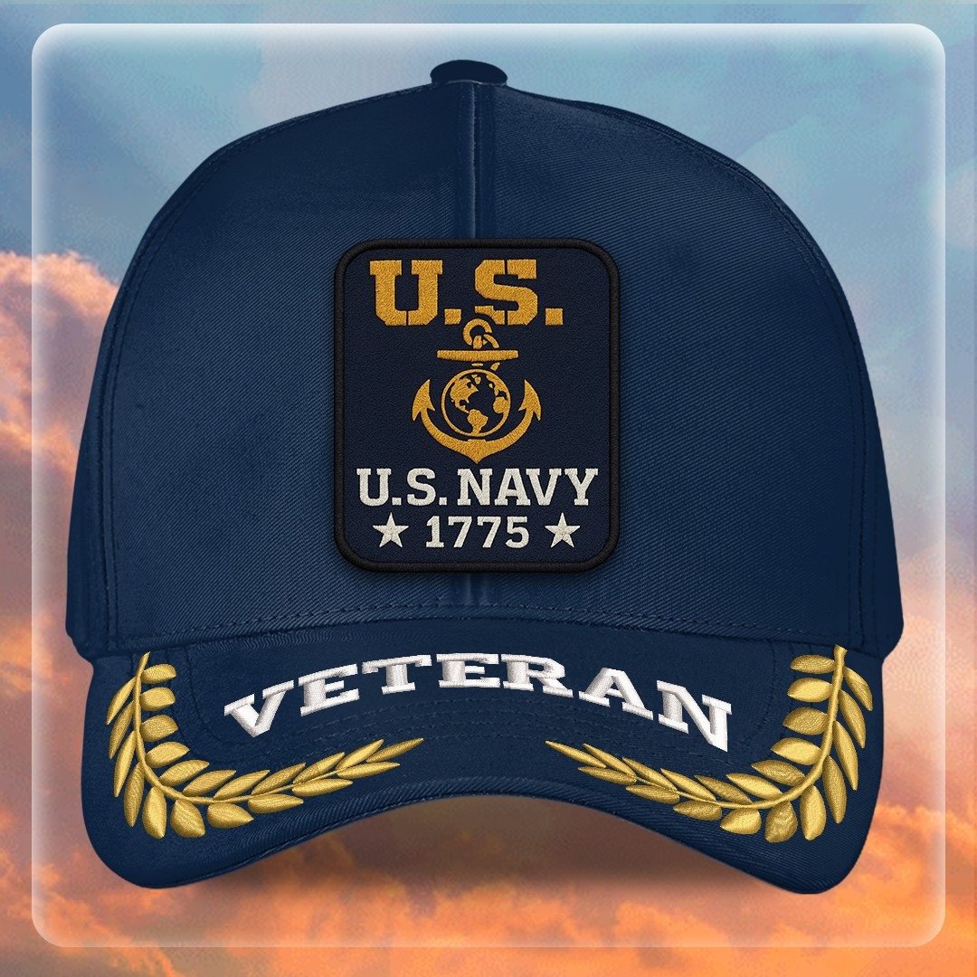 Premium US Navy Embroidered Hats VPVC307995, Gifts For Navy Veteran, Gifts On Father's Day, Armed Forces Day, Independence Day, Veterans Day.