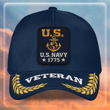 Premium US Navy Embroidered Hats VPVC307995, Gifts For Navy Veteran, Gifts On Father's Day, Armed Forces Day, Independence Day, Veterans Day.