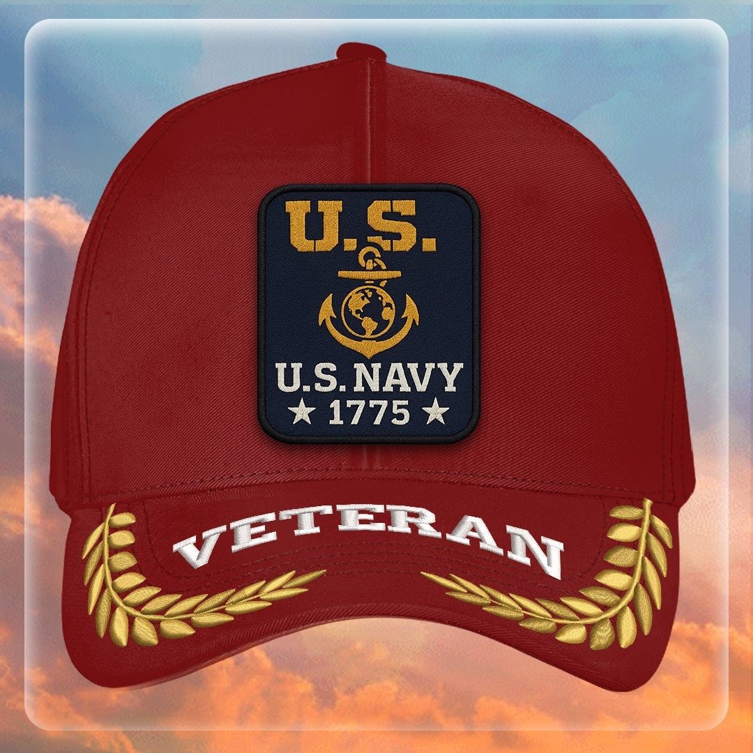 Premium US Navy Embroidered Hats VPVC307996, Gifts For Navy Veteran, Gifts On Father's Day, Armed Forces Day, Independence Day, Veterans Day.