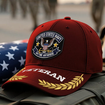 Premium US Navy Embroidered Hats VPVC308004, Gifts For Navy Veteran, Gifts On Father's Day, Armed Forces Day, Independence Day, Veterans Day.