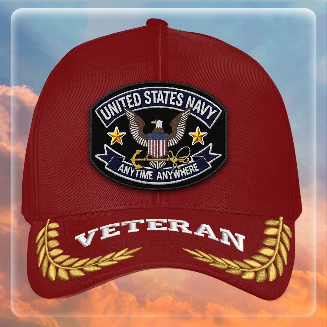 Premium US Navy Embroidered Hats VPVC308004, Gifts For Navy Veteran, Gifts On Father's Day, Armed Forces Day, Independence Day, Veterans Day.