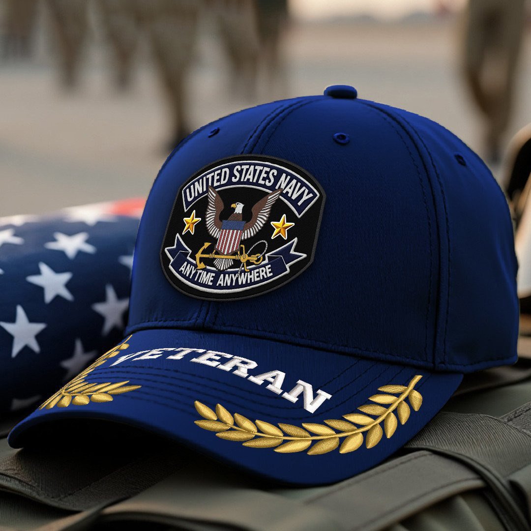 Premium US Navy Embroidered Hats VPVC308006, Gifts For Navy Veteran, Gifts On Father's Day, Armed Forces Day, Independence Day, Veterans Day.