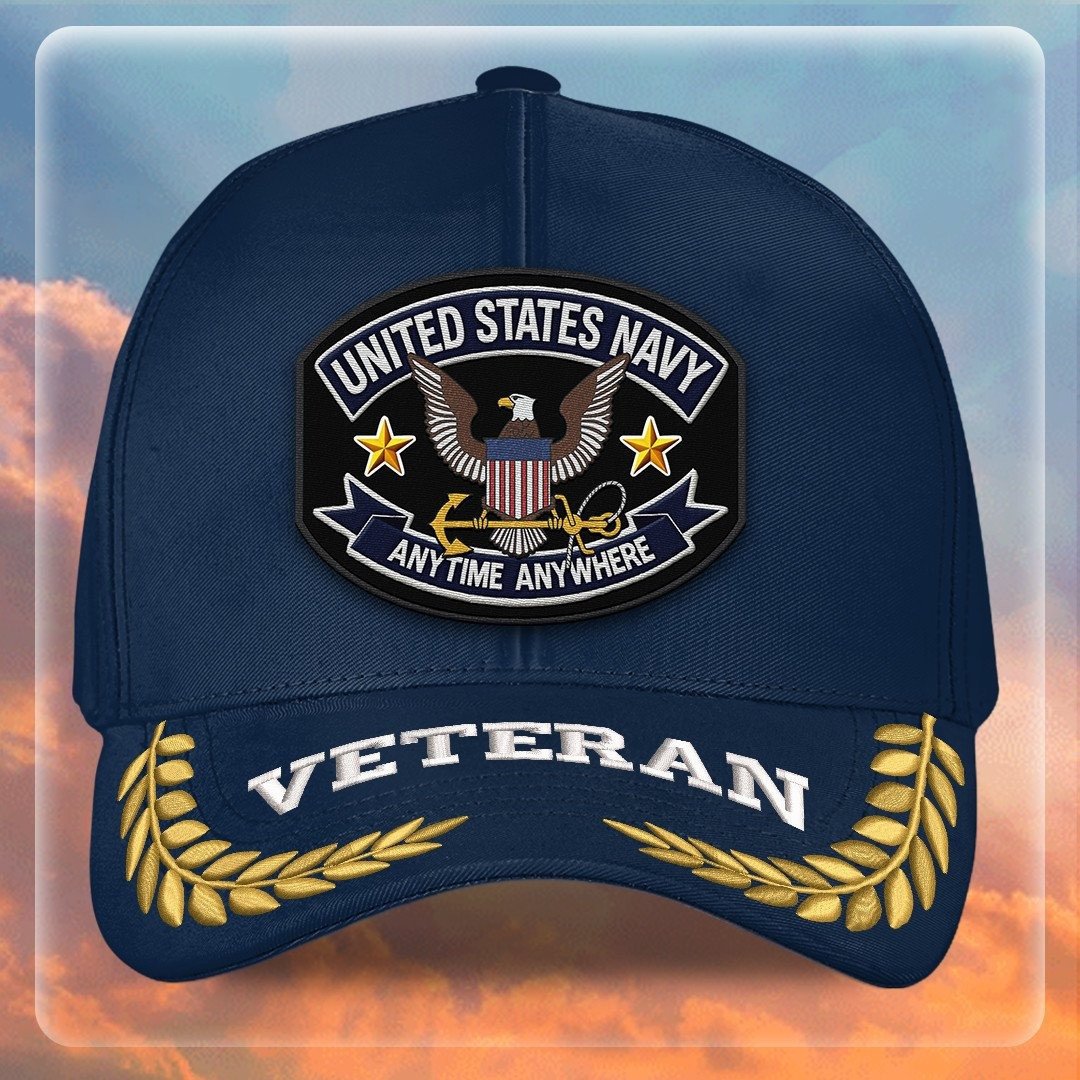 Premium US Navy Embroidered Hats VPVC308006, Gifts For Navy Veteran, Gifts On Father's Day, Armed Forces Day, Independence Day, Veterans Day.