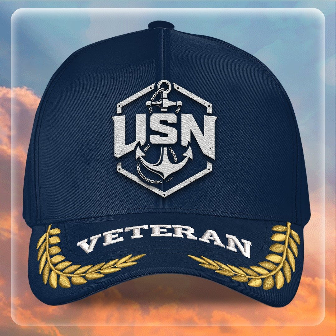 Premium US Navy Embroidered Hats VPVC308008, Gifts For Navy Veteran, Gifts On Father's Day, Armed Forces Day, Independence Day, Veterans Day.