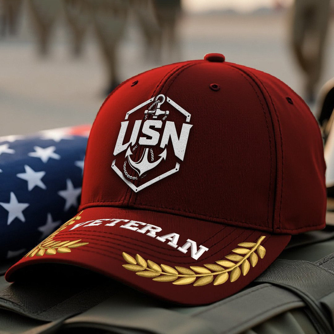 Premium US Navy Embroidered Hats VPVC308009, Gifts For Navy Veteran, Gifts On Father's Day, Armed Forces Day, Independence Day, Veterans Day.