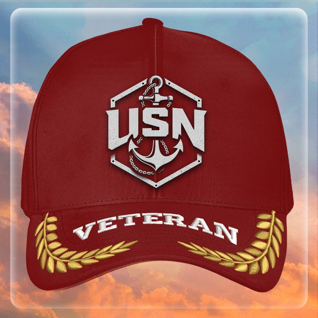 Premium US Navy Embroidered Hats VPVC308009, Gifts For Navy Veteran, Gifts On Father's Day, Armed Forces Day, Independence Day, Veterans Day.
