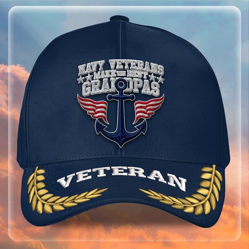 Premium US Navy Embroidered Hats VPVC308022, Gifts For Navy Veteran, Gifts On Father's Day, Armed Forces Day, Independence Day, Veterans Day.