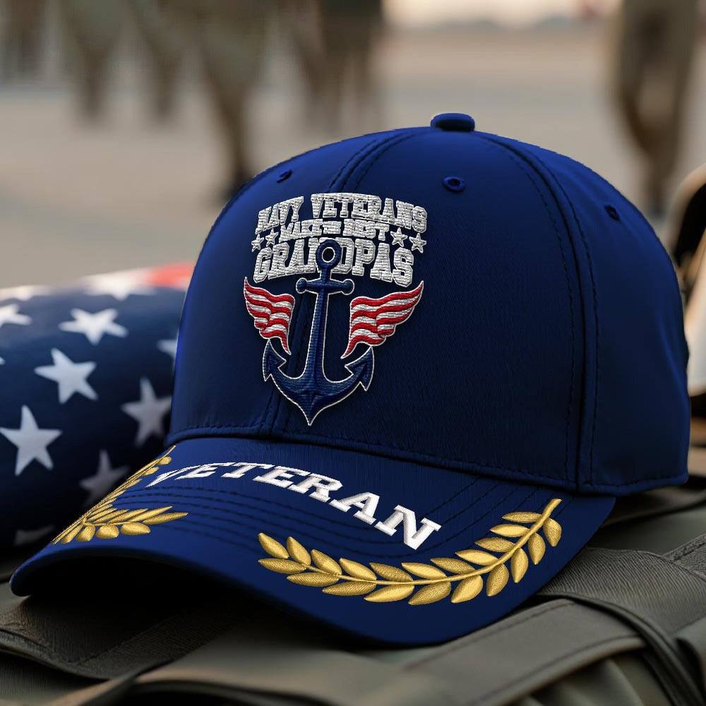 Premium US Navy Embroidered Hats VPVC308022, Gifts For Navy Veteran, Gifts On Father's Day, Armed Forces Day, Independence Day, Veterans Day.