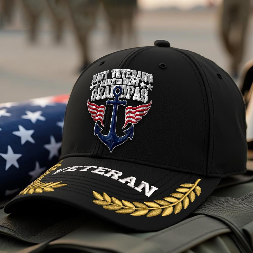 Premium US Navy Embroidered Hats VPVC308024, Gifts For Navy Veteran, Gifts On Father's Day, Armed Forces Day, Independence Day, Veterans Day.
