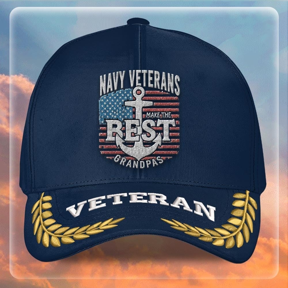 Premium US Navy Embroidered Hats VPVC308025, Gifts For Navy Veteran, Gifts On Father's Day, Armed Forces Day, Independence Day, Veterans Day.