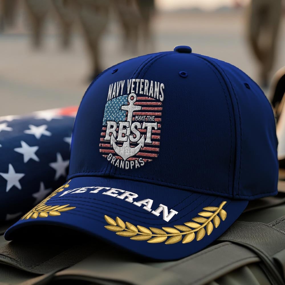 Premium US Navy Embroidered Hats VPVC308025, Gifts For Navy Veteran, Gifts On Father's Day, Armed Forces Day, Independence Day, Veterans Day.