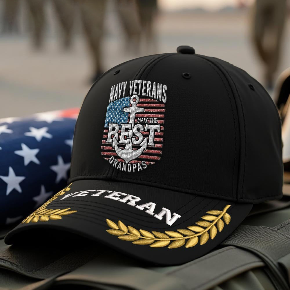Premium US Navy Embroidered Hats VPVC308027, Gifts For Navy Veteran, Gifts On Father's Day, Armed Forces Day, Independence Day, Veterans Day.