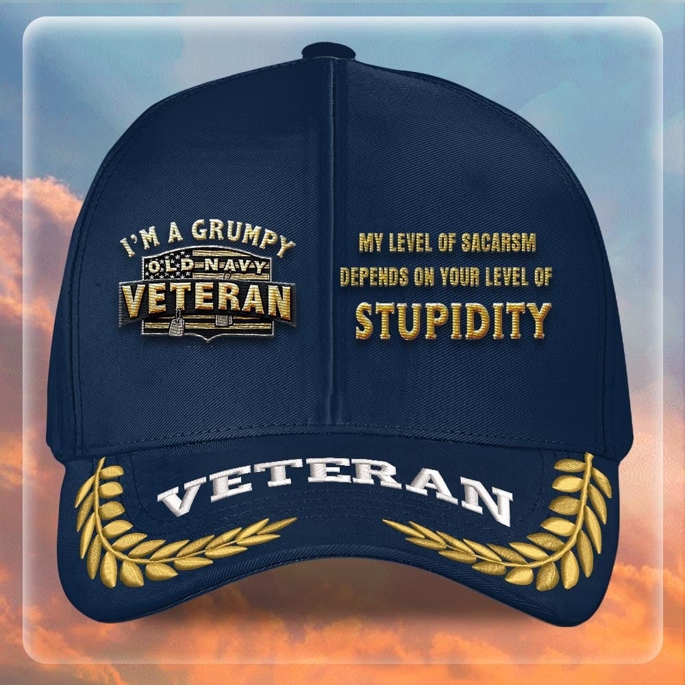 Premium US Navy Embroidered Hats VPVC308028, Gifts For Navy Veteran, Gifts On Father's Day, Armed Forces Day, Independence Day, Veterans Day.