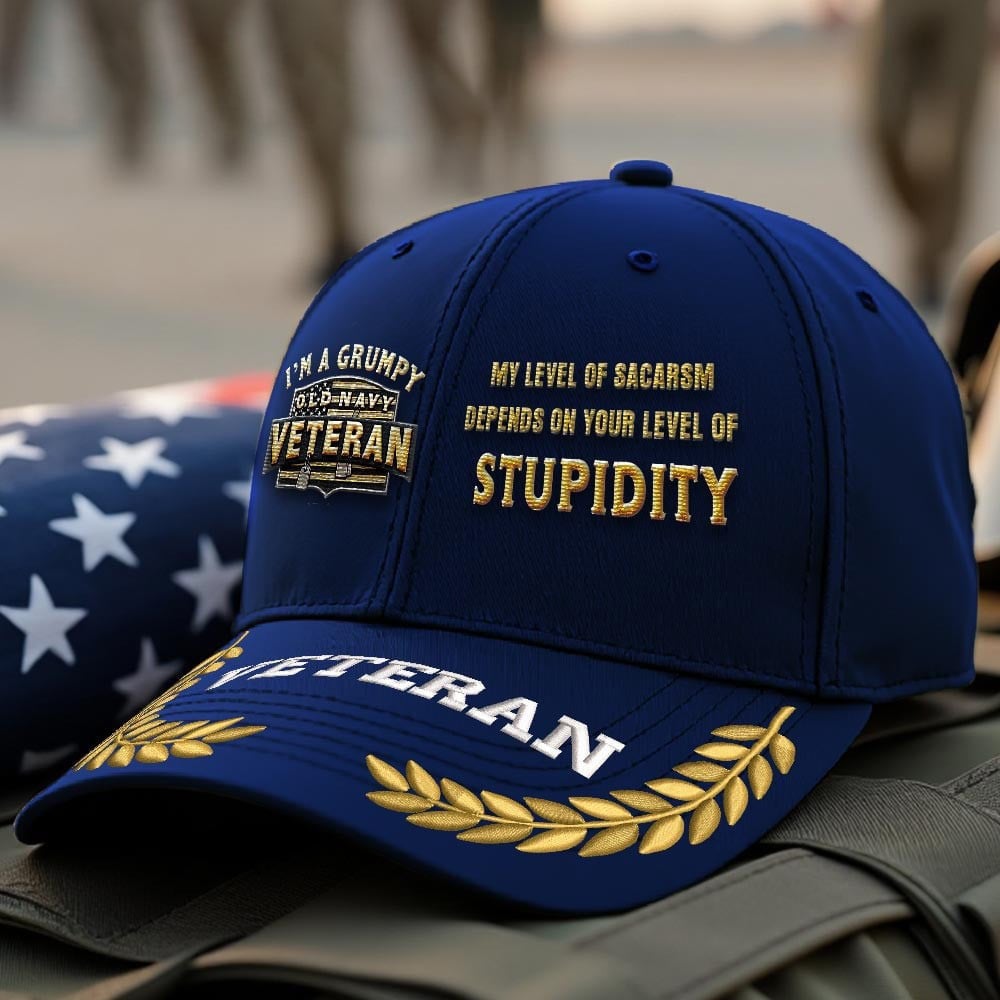 Premium US Navy Embroidered Hats VPVC308028, Gifts For Navy Veteran, Gifts On Father's Day, Armed Forces Day, Independence Day, Veterans Day.