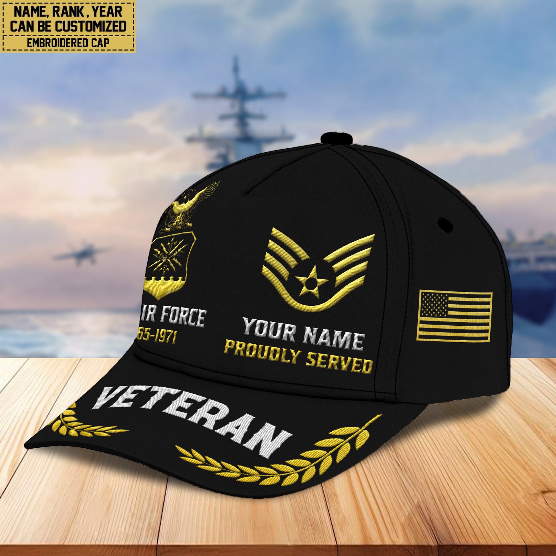 Premium Custom USAF Embroidered Hats VPVC307704, Gifts For Air Force Veteran, Best Gifts On Father's Day, Armed Forces Day, Independence Day, Veterans Day.