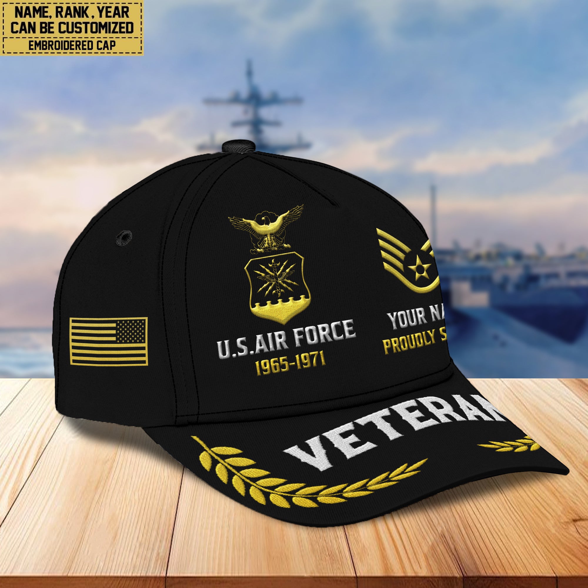 Premium Custom USAF Embroidered Hats VPVC307704, Gifts For Air Force Veteran, Best Gifts On Father's Day, Armed Forces Day, Independence Day, Veterans Day.