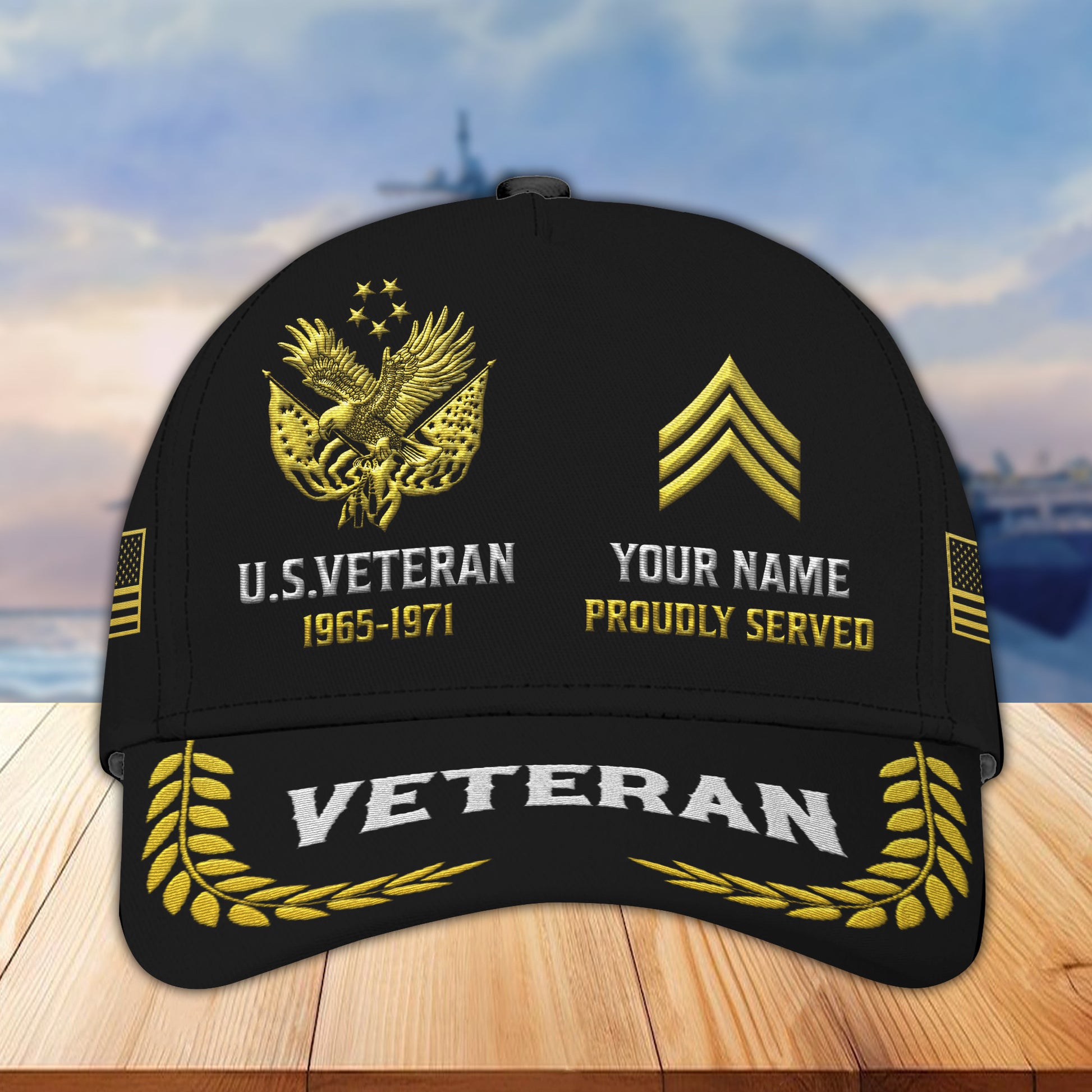 Premium Custom US Veteran Embroidered Hats VPVC307707, Gifts For US Veteran, Best Gifts On Father's Day, Armed Forces Day, Independence Day, Veterans Day.