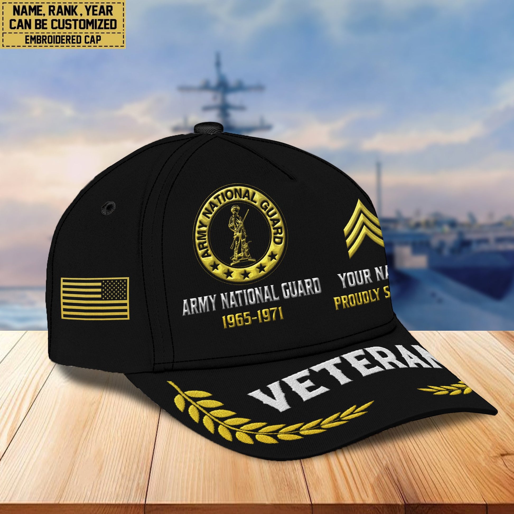 Premium Custom US Army National Guard Embroidered Hats VPVC307708, Gifts For Army Custom National Guard, Best Gifts On Father's Day, Armed Forces Day, Independence Day, Veterans Day.