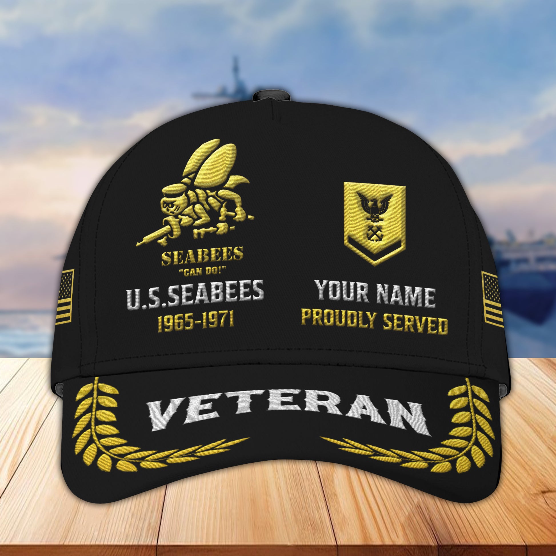 Premium Custom US Seabees Embroidered Hats VPVC307709, Gifts For Seabees, Best Gifts On Father's Day, Armed Forces Day, Independence Day, Veterans Day.